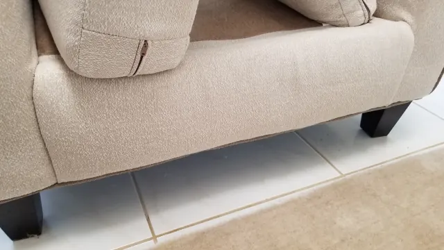 Cleaned sofa seat cushion