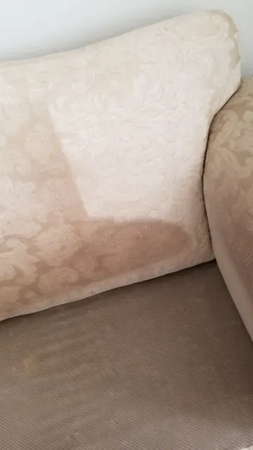 Damask upholstery after cleaning